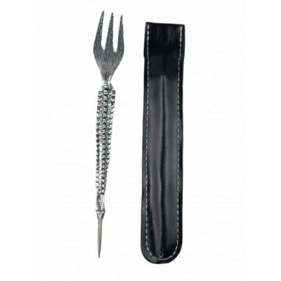 Hookah Fork With Poker Aluminum Foil Hole Puncher with leather case Изображение 1