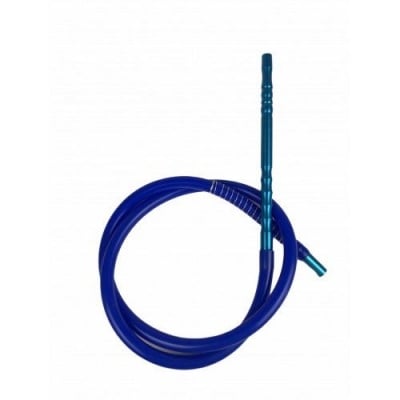 Soft touch silicone hookah hose NargileMM - blue Изображение 1